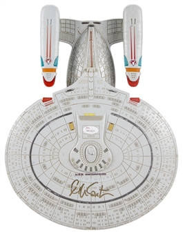 William Shatner Autographed Replica Star Trek Next Generation Starship Enterprise D (JSA)